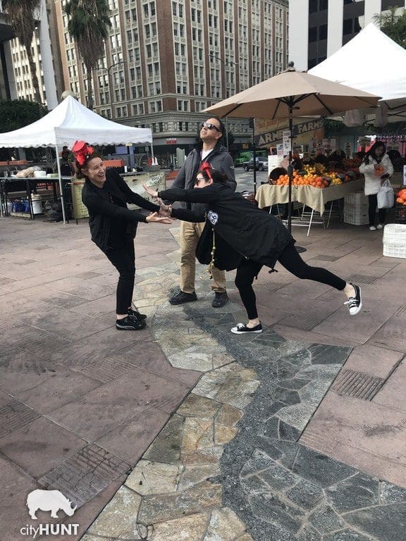 Pershing Square - Earthquake fault line walkway