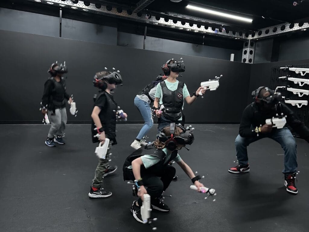Group of participants playing VR game