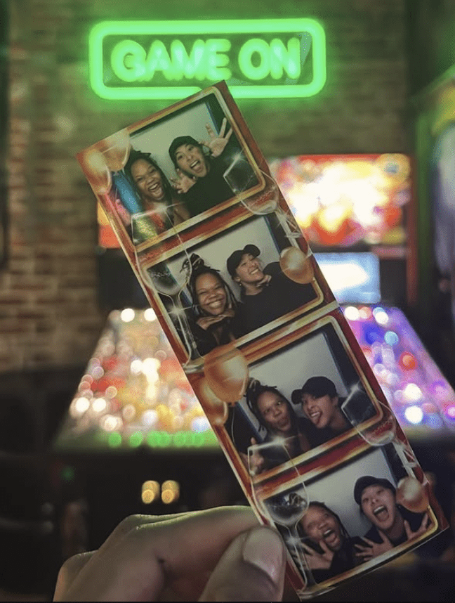 photo booth print out at arcade